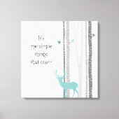 Berken Bomen Herten Inspirerend quote Canvas Afdruk (Voorkant)