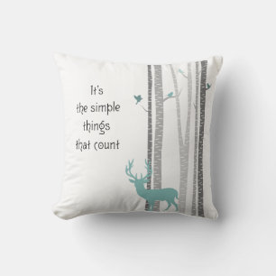 Berken Bomen Herten Inspirerend quote Kussen