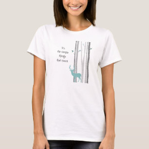 Berken Bomen Herten Inspirerend quote T-shirt
