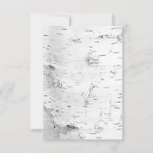 Berken Boom Gesneden Harten QR code Bruiloft RSVP (Achterkant)