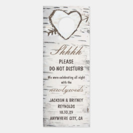 Berken boom niet storen bruiloft teken deur hanger