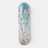 Berken Bos Rustieke Wildernis Buiten Persoonlijk Skateboard (Voorkant)