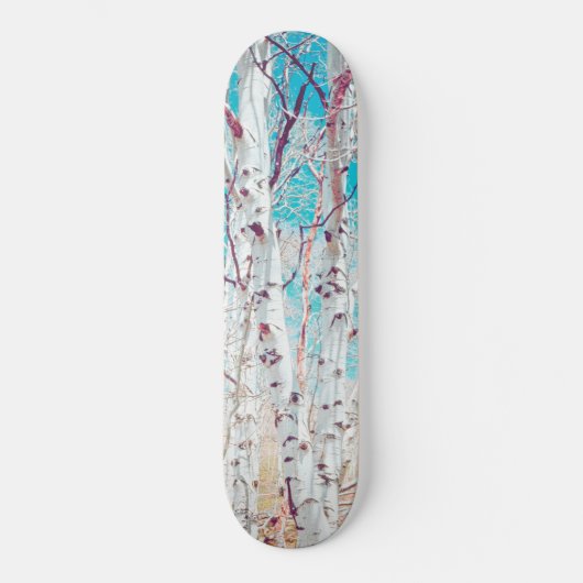 Berken Bos Rustieke Wildernis Buiten Persoonlijk Skateboard (Voorkant)