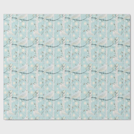 Berken Glans Vogels Cadeaupapier (Vlak)