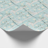 Berken Glans Vogels Cadeaupapier (Hoek)