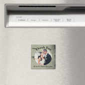 Berken hout bruiloft dank u foto magneet (Insitu (Vaatwasser))