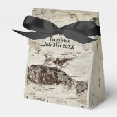 Berken hout bruiloft geschenkdozen bedankdoosjes (Voorkant Zijde)