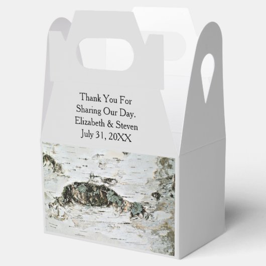 Berken Hout Natuur Bruiloft Favor Dozen Bedankdoosjes (Geopend)