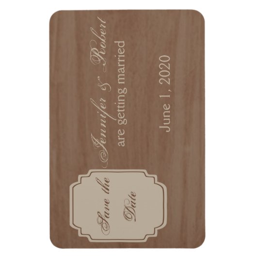 Berken Hout Schoonheid Herfst Bruiloft Save the Da Magneet (Verticaal)