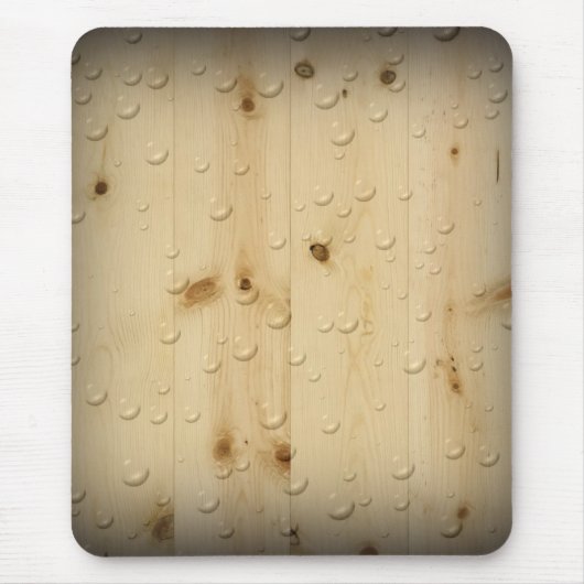 Berken Hout Water Drip Muismat (Voorkant)