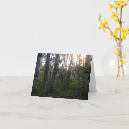 Berken in de Ochtend Kaart (Gele Bloem)