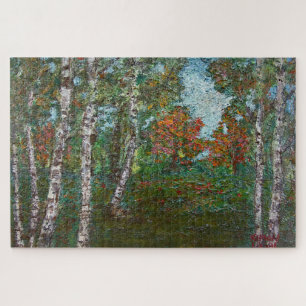 Berken in een bos (door Kimon Loghi) Legpuzzel