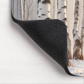 Berken in het winterbos muismat (Hoek)