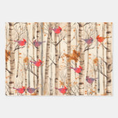 Berken, rode kardinalen en chimpunks inpakpapier vel (Voorkant 2)