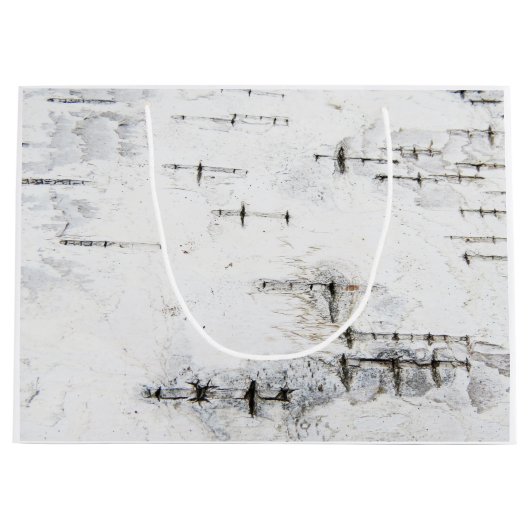 Berken schors patroon Gift Bag Groot Cadeauzakje (Voorkant)