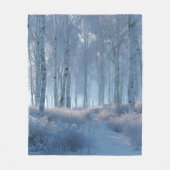 Berken Stralend Sneeuwbos Fleece Deken (Voorkant)