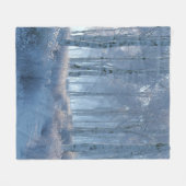 Berken Stralend Sneeuwbos Fleece Deken (Voorkant (Horizontaal))