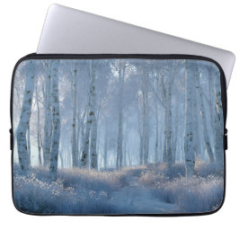 Berken Stralend Sneeuwbos  Laptop Sleeve