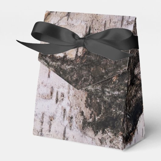 Berkenbast - houttextuur natuur foto bedankdoosjes (Voorkant Zijde)