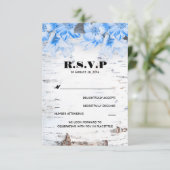 Berkenbast Rustieke Landelijke Trouw RSVP Kaarten (Staand voorkant)