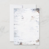 Berkenbast Rustieke Landelijke Trouw RSVP Kaarten (Achterkant)