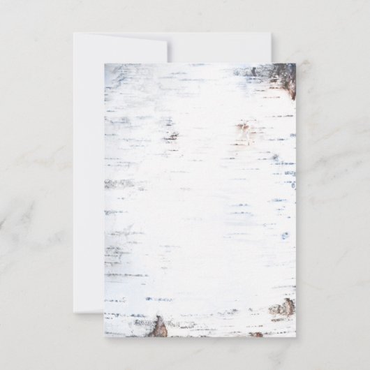 Berkenbast Rustieke Landelijke Trouw RSVP Kaarten (Achterkant)