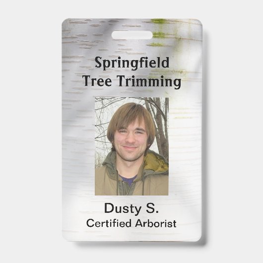 Berkenbast Rustieke Natuur Maatwerk Badge (Voorzijde)