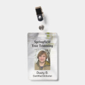 Berkenbast Rustieke Natuur Maatwerk Badge (Voorzijde met clip)