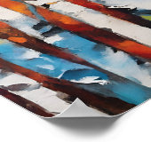 Berkenbomen Abstract unframed Poster (Hoek)