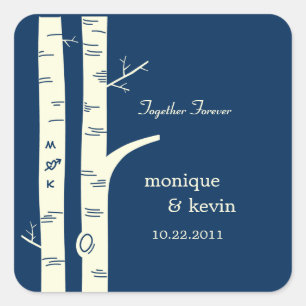 Berkenbomen begunstigen Stickers / Envelope Seals