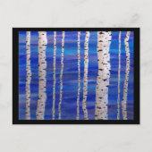 berkenbomen briefkaart (Voorkant)