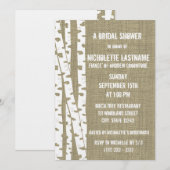 Berkenbomen en Burlap Vrijgezellenfeest Kaart (Voorkant / Achterkant)