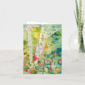 Berkenbomen gevouwen Wenskaart Kaart (Achterkant)