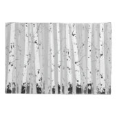 Berkenbomen  horizontale achtergrond kussensloop (Achterkant)