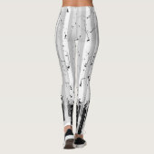 Berkenbomen horizontale achtergrond leggings (Achterkant)