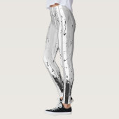 Berkenbomen horizontale achtergrond leggings (Links)