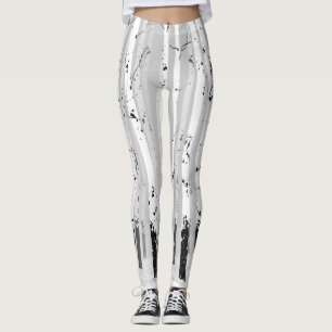 Berkenbomen  horizontale achtergrond leggings