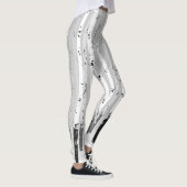Berkenbomen horizontale achtergrond leggings (Rechts)