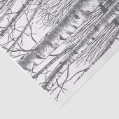 Berkenbomen in de Winter Tissuepapier (Detail)