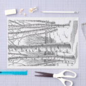 Berkenbomen in de Winter Tissuepapier (Craft)