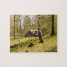 Berkenbomen in het Zweedse platteland (Jansson)