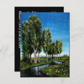 BERKENBOMEN IN TUSCAAN LANDSCHAP UITNODIGING BRIEFKAART (Voorkant / Achterkant)