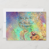 BERKENBOMEN IN TUSCANIE, blauw groen goud glinster Kaart (Achterkant)