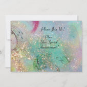 BERKENBOMEN IN TUSCANIE, blauwe groene glinstering Kaart (Achterkant)