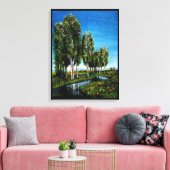 BERKENBOMEN IN TUSCANIE CANVAS AFDRUK (Insitu (Woonkamer))