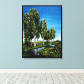 BERKENBOMEN IN TUSCANIE CANVAS AFDRUK (Insitu (Houten vloer))