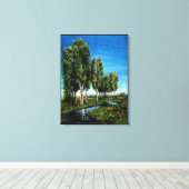 BERKENBOMEN IN TUSCANIE CANVAS AFDRUK (Insitu (Houten vloer))
