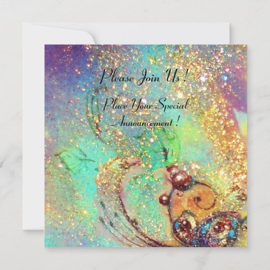 BERKENBOMEN IN TUSCANJE, blauw groen goud glinster Kaart (Achterkant)