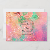 BERKENBOMEN IN TUSCANJE, groen roze goud glinstert Kaart (Achterkant)