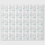 Berkenbomen met herten Baby shower Cadeaupapier (Vlak)